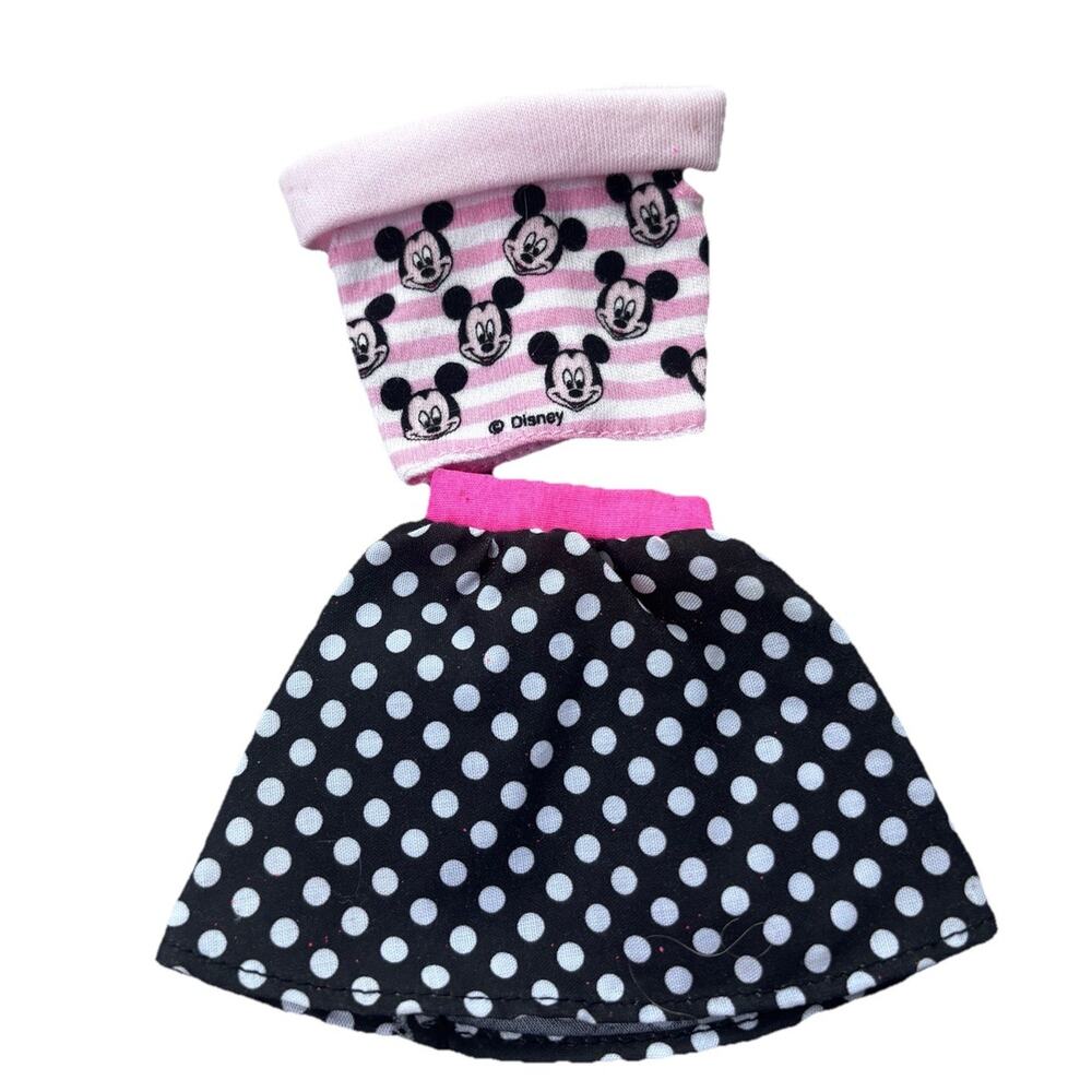Vintage 80s 90s Barbie Disneyland Minnie Mouse Pink Top Skirt Heart Family